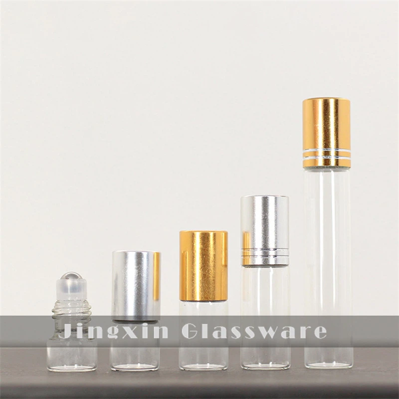 Rollflasche aus transparentem Glas