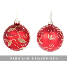 Hängende Weihnachtskugel aus Glas